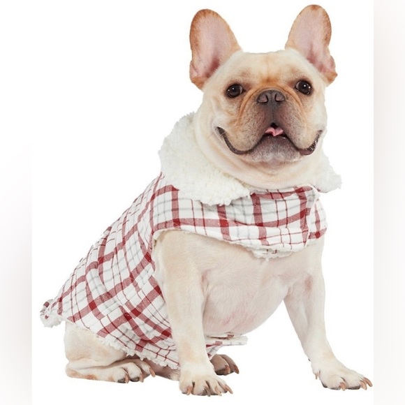 UGG Dog Ugg Medium Westwood Cotton Flannel Dog Coat In Red Plaid